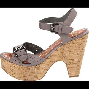 Sam Edelman Warner, Mineral Blue Platform Sandal Sz 8.5 Retail $139.95